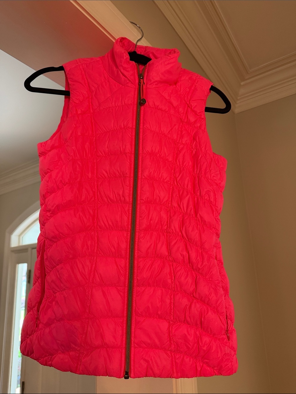 Women's Athleta Quilted Sleeveless Puffer Vest - Pink size small